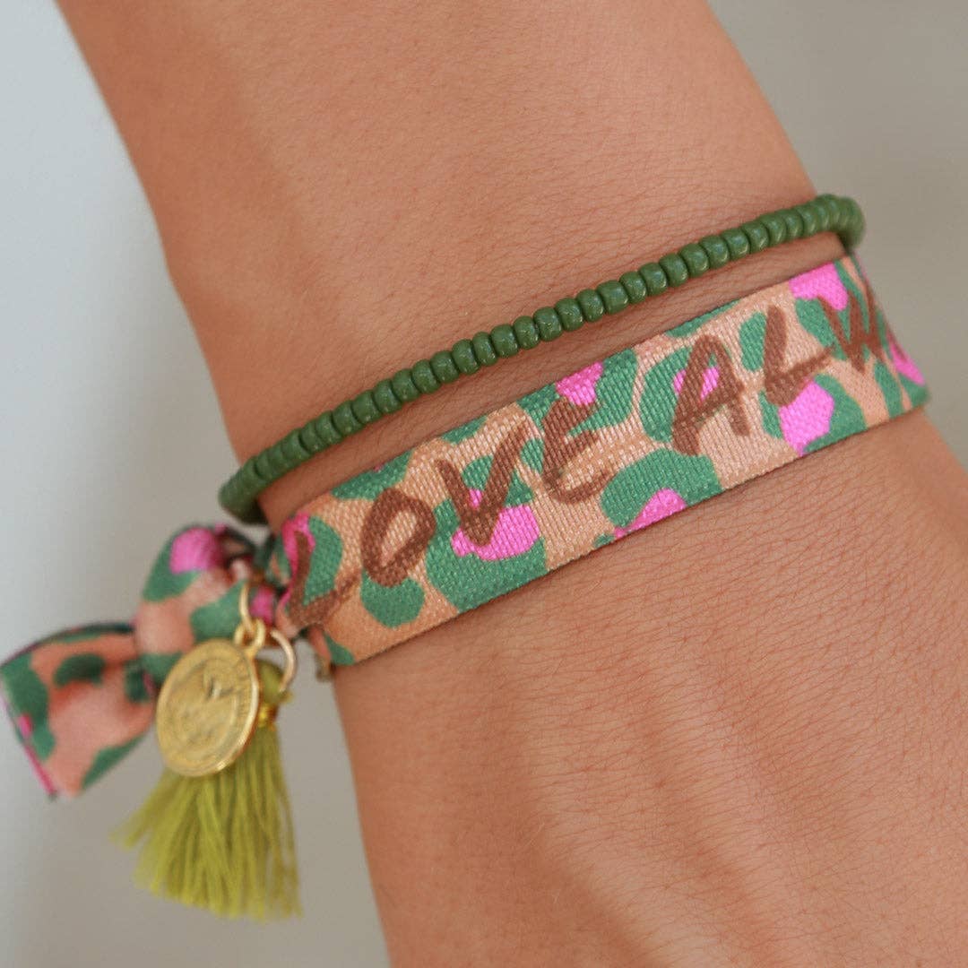Love always- Armband med elastiskt band