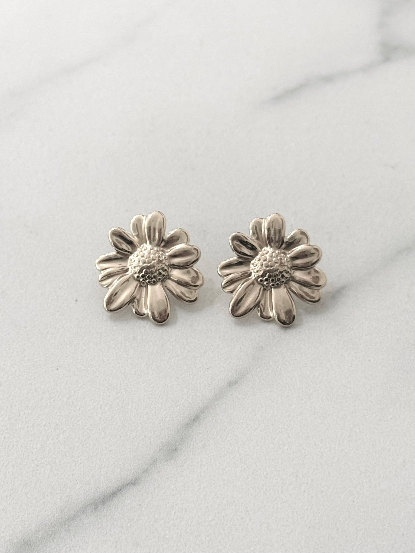 Blommiga Örhängen: Silver