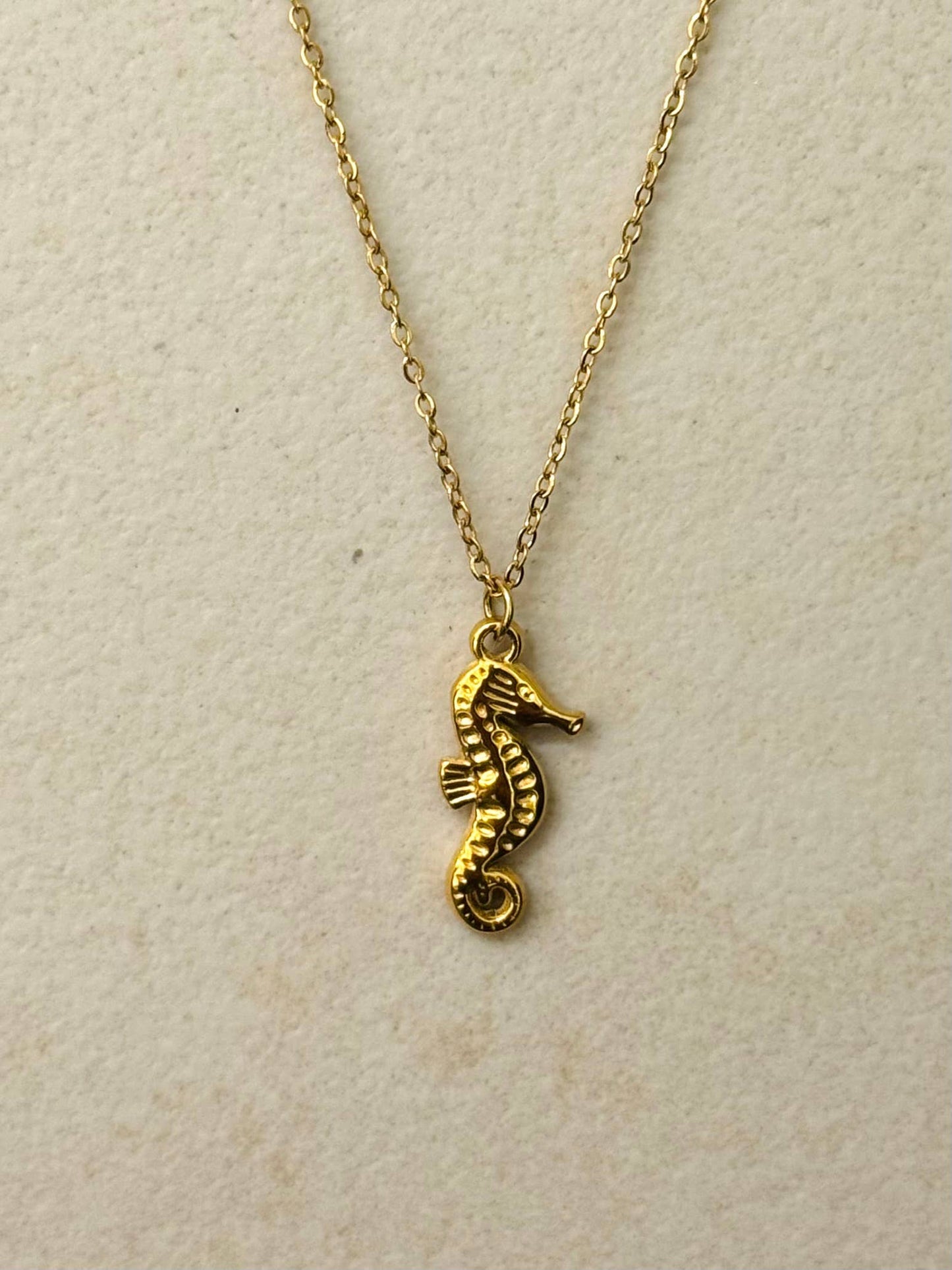Sjöhäst Halsband: Guld