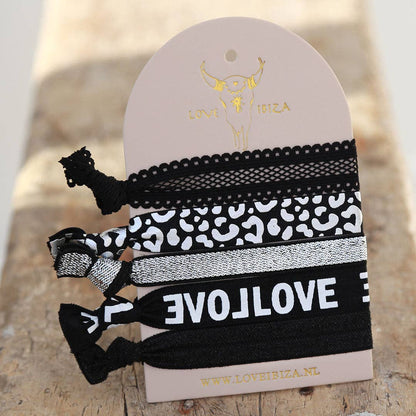 Leopard silver-Elastiska hårband 5st