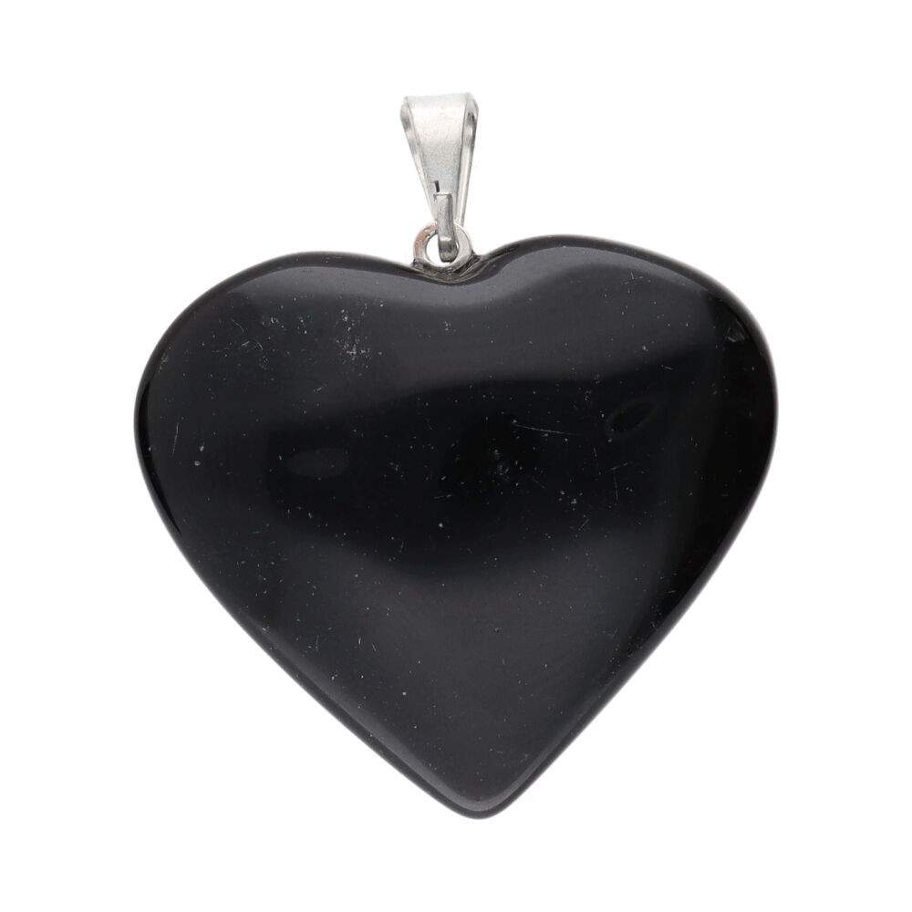 Hängsmycke i form av hjärta av obsidian