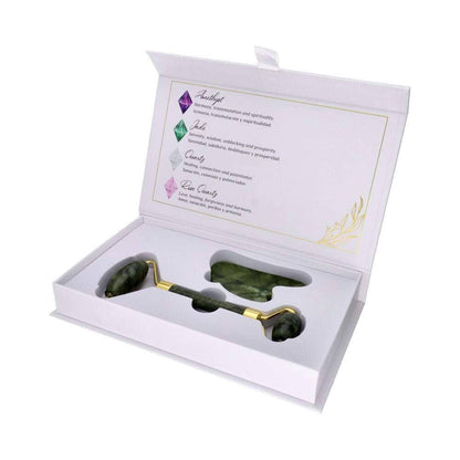 Gua Sha och Jade Roller Massager set