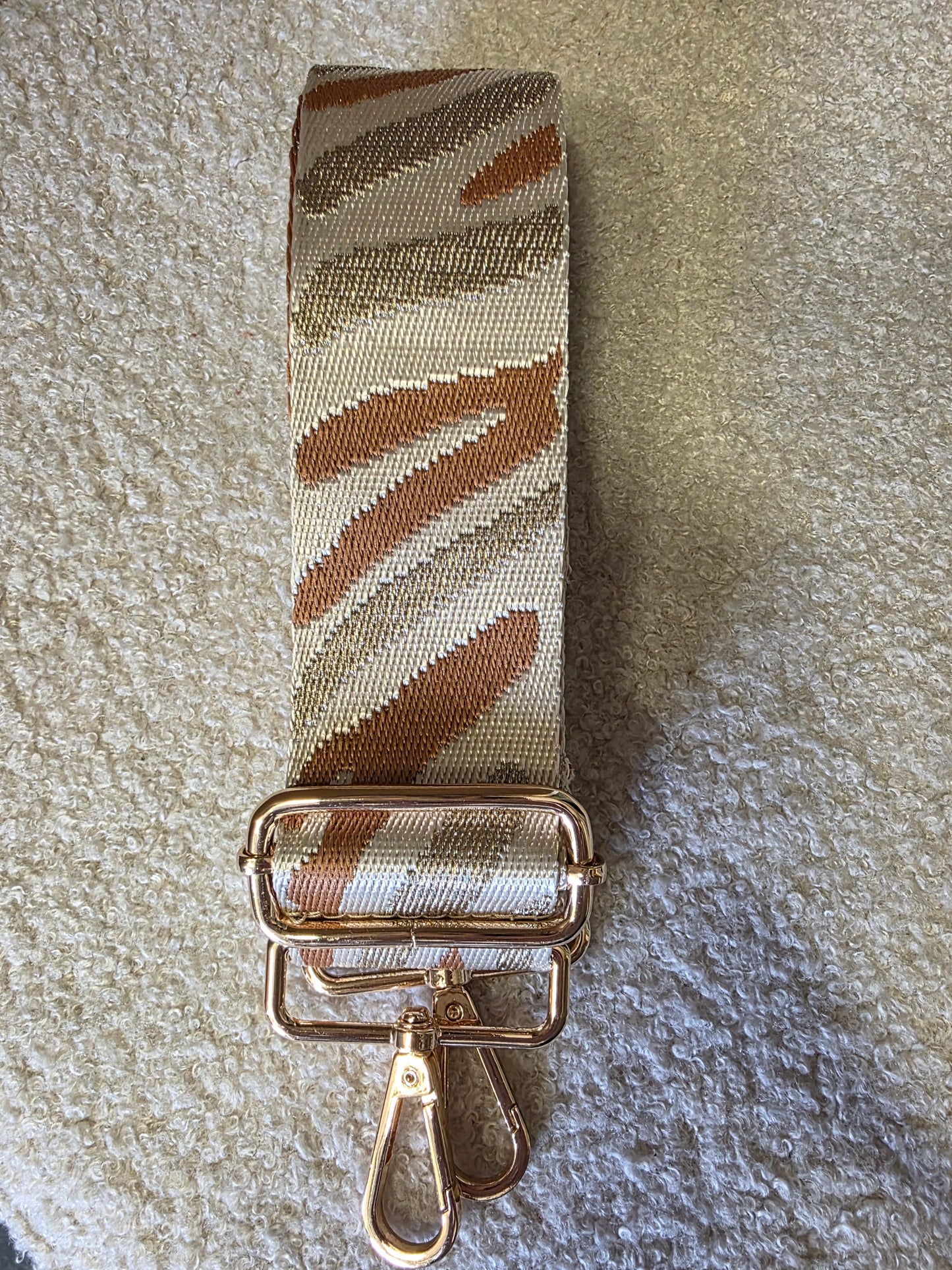 Väskrem Zebra: Beige/Guld/Brun