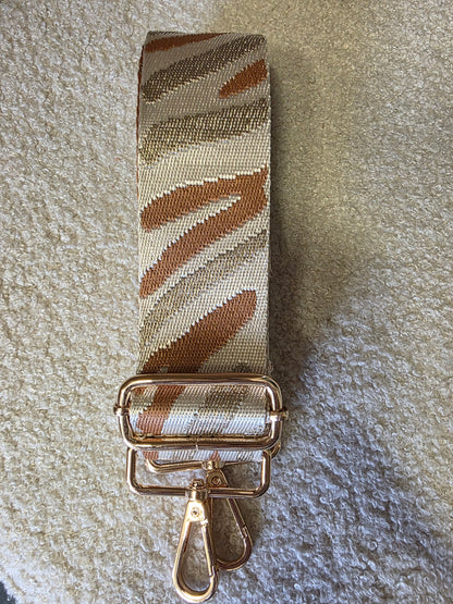 Väskrem Zebra: Beige/Guld/Brun