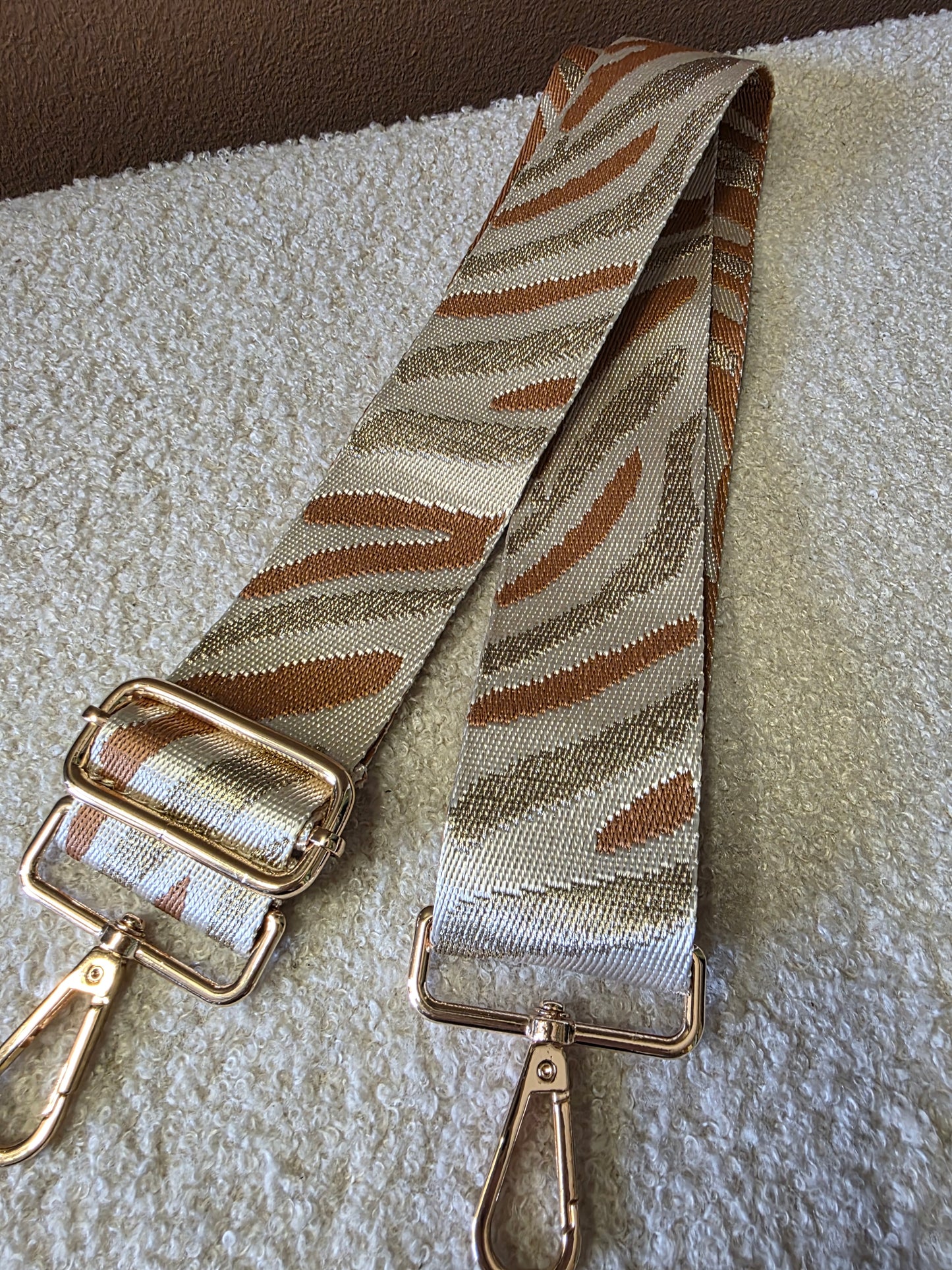 Väskrem Zebra: Beige/Guld/Brun
