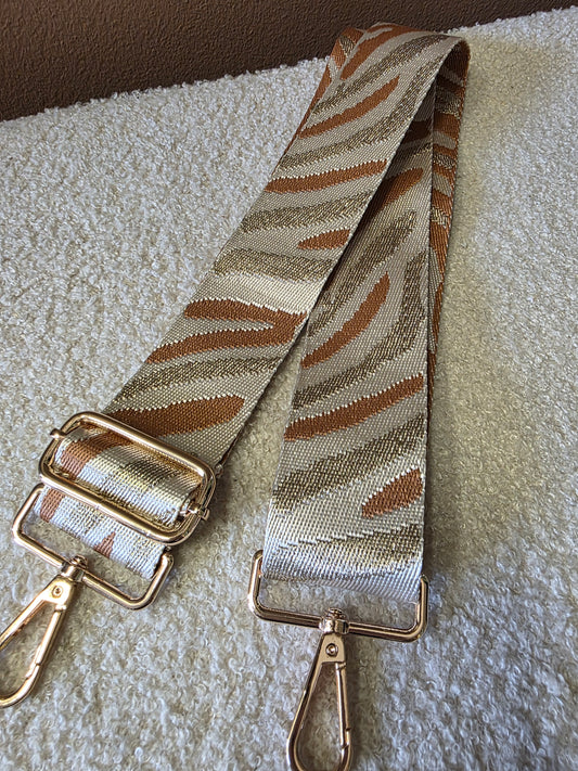 Väskrem Zebra: Beige/Guld/Brun