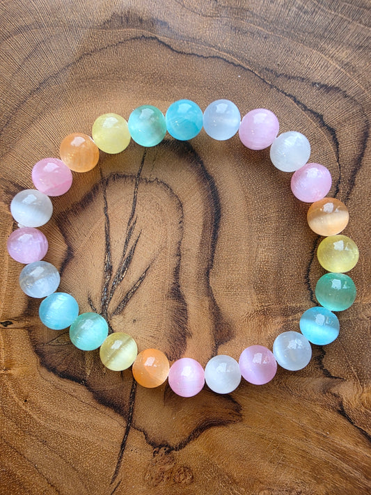 Selenit Regnbåge Armband