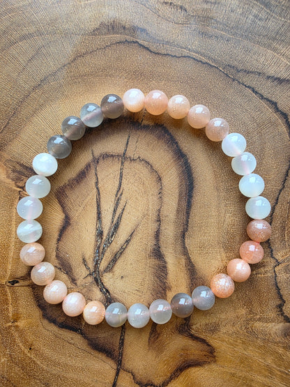Flerfärgat Månstens Armband
