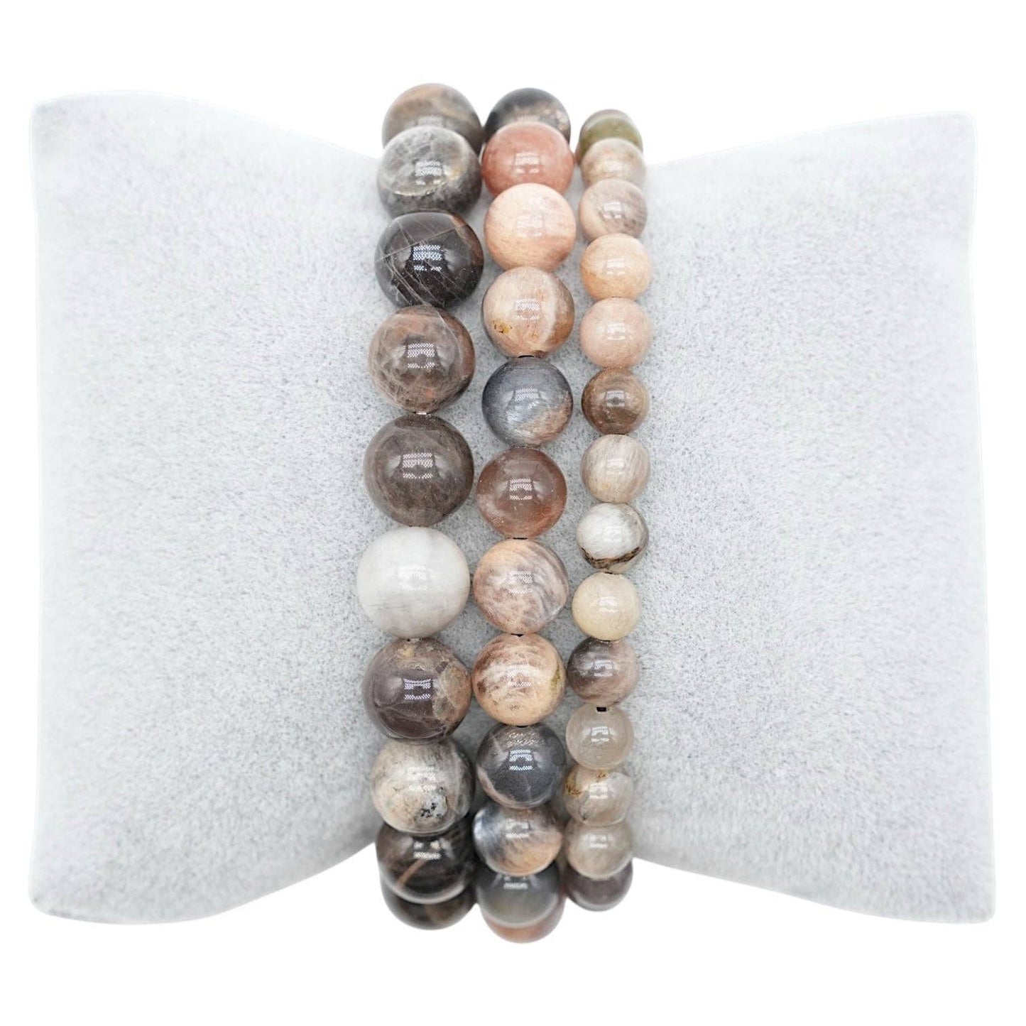 Svart månstenarmband A+