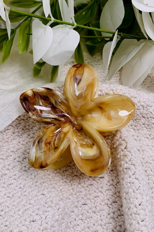 Blomformad hårklämma: Kamel