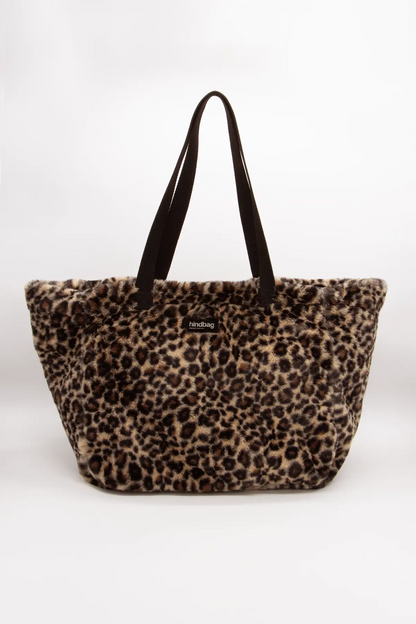 Claude shoppingväska i fuskpäls Leopard