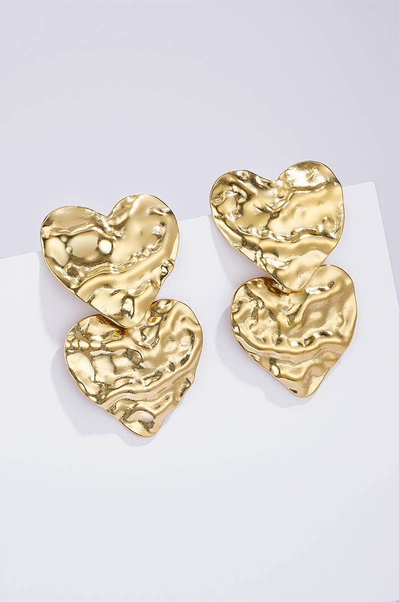 Double Heart Örhängen