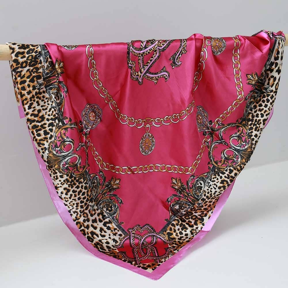 Sjal leopard hot pink bandana