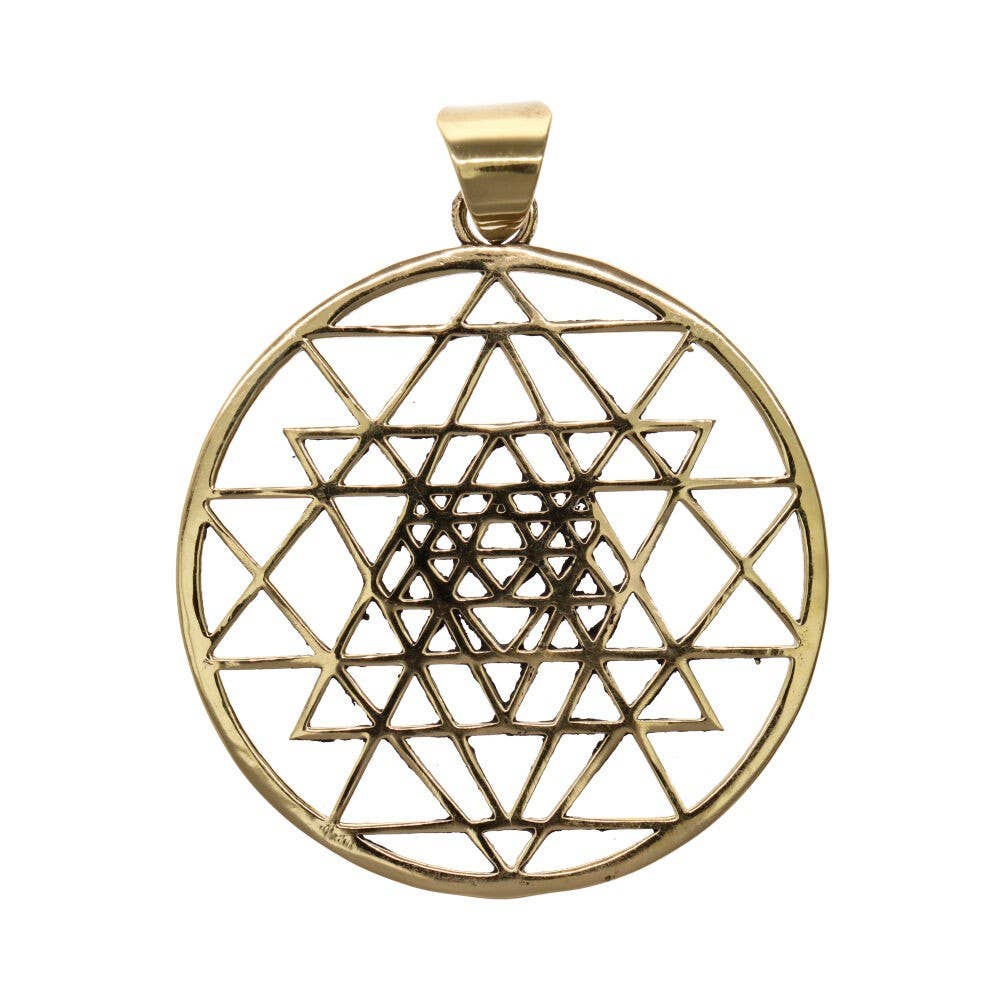 Sri Yantra brons hänge