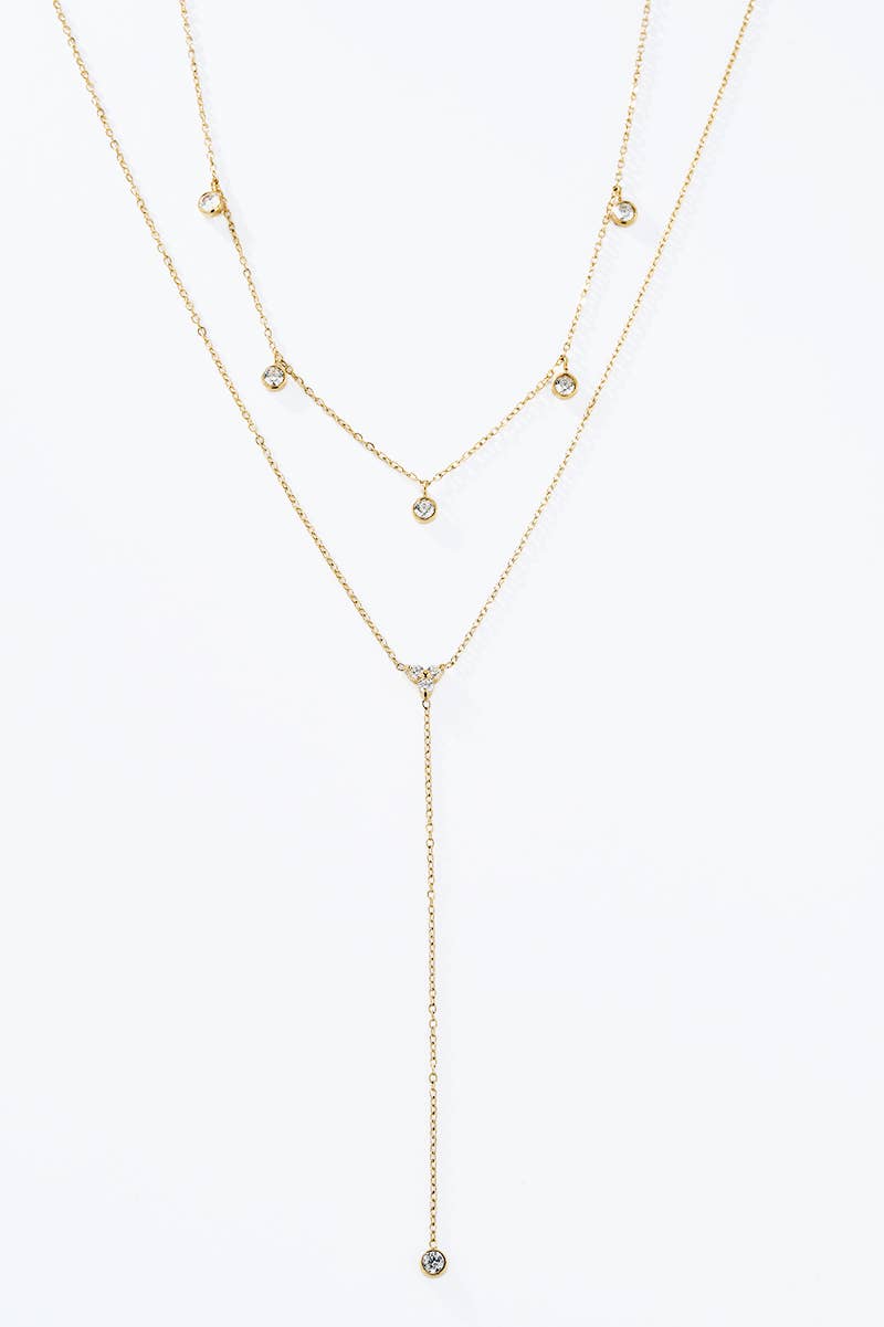 BEAUTY- Halsband i Rostfritt Stål/Guld