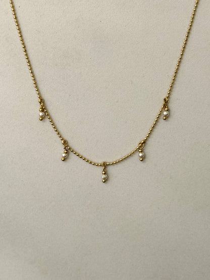 Minimal Bohem Halsband: Vit