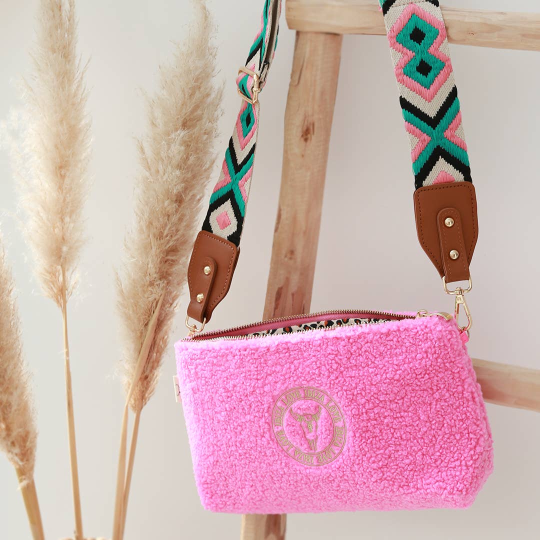 Teddy Crossbody väska rosa