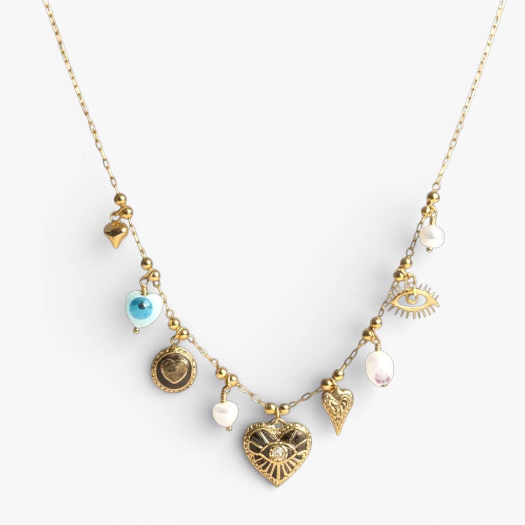 Ögon & Hjärtan Charm Halsband