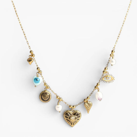 Ögon & Hjärtan Charm Halsband