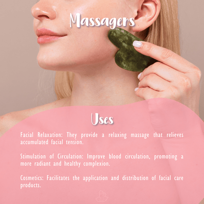 Gua Sha och Jade Roller Massager set