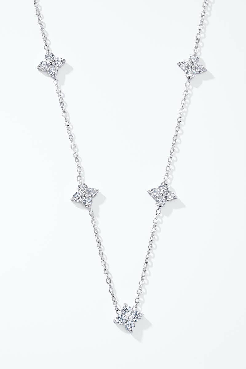 Halsband Blomma - Rostfritt Stål/Silver