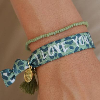 I Love you so much-Armband med elastisk band