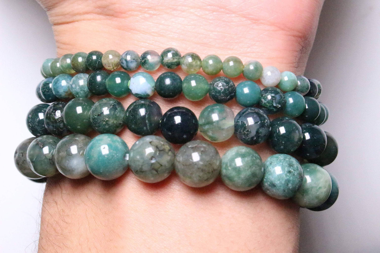 Moss Agate Armband