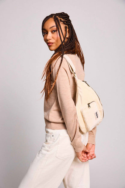 Sofia midjeväska i Beige Sammet