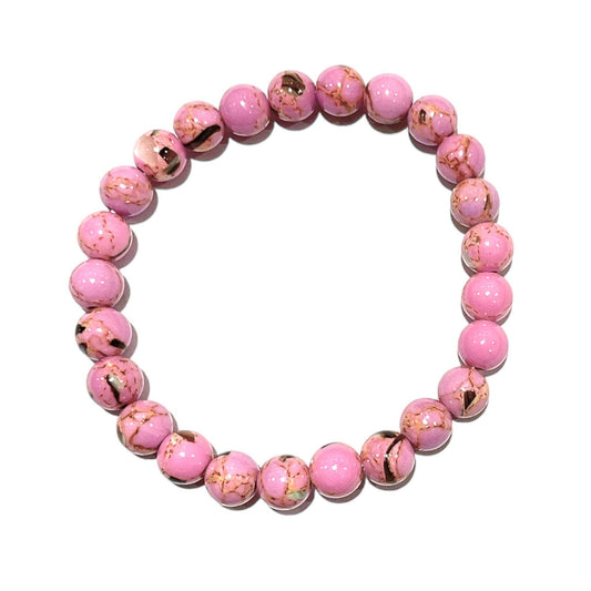 Rosa Howlit Armband BARNSTRL