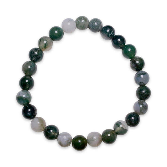 Moss Agate armband herrstrl