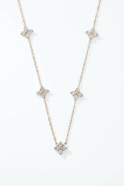 Halsband Blomma - Rostfritt stål/Guld