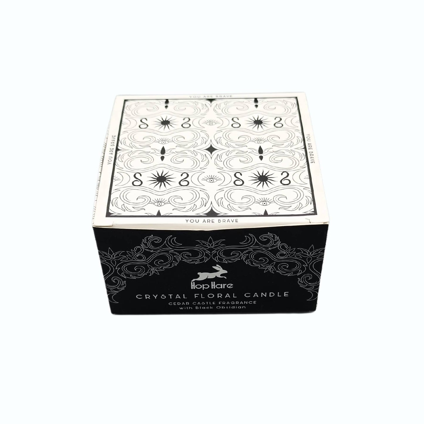 Hop Hare Kristall Ljus med Svart Obsidian: The Knight of Swords