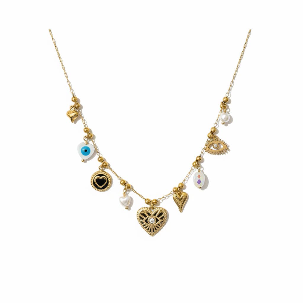 Ögon & Hjärtan Charm Halsband