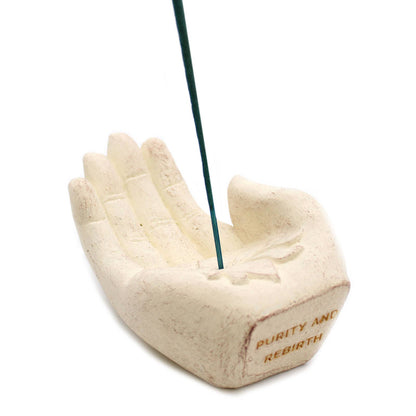 Hand rökelse brännare - Purity & Rebirth (naturvit)
