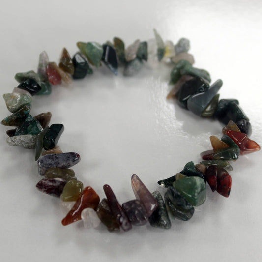 Moss Agate Chips Armband