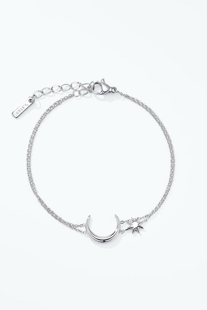 Moon Star Armband i Rostfritt Stål/Silver