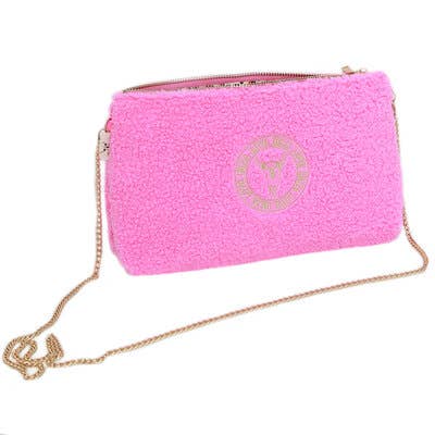 Teddy Crossbody väska rosa