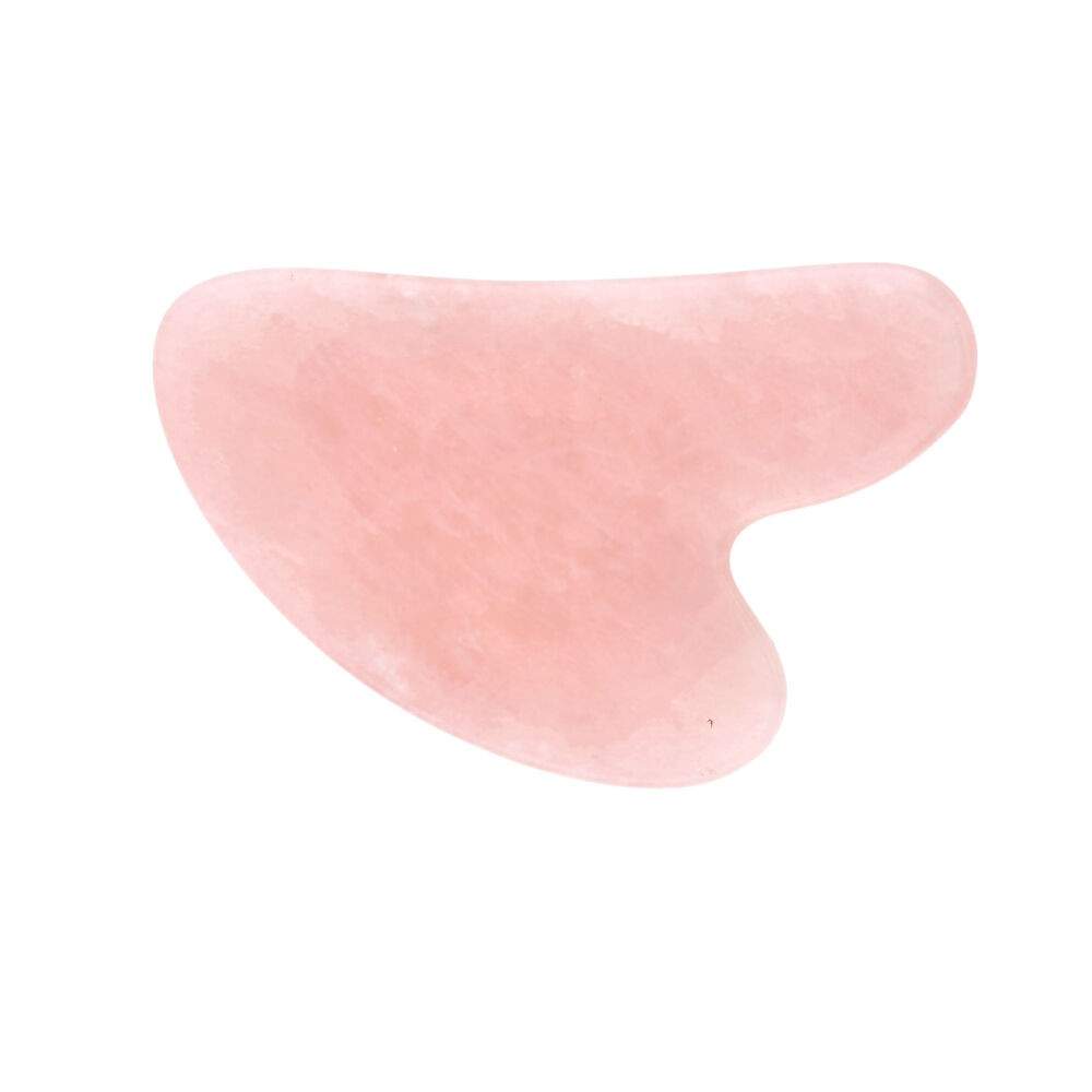 Gua Sha-massager i rosenkvarts – 5,5 x 8 cm
