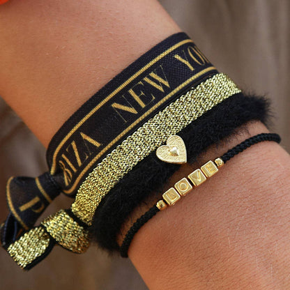 Leopard/Paris/Ibiza/London/New York-Elastiska hårband 5st